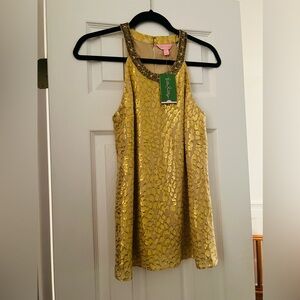 Lilly Pulitzer Corsica Top Almond Packin Heat Jacquard Size S NWT
